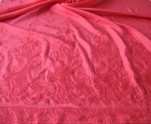 Вышивка на батисте Красный (GSK-2383N#(RED)07/17)