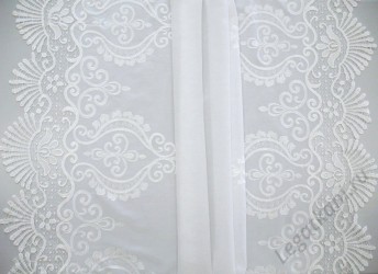 Вышивка на батисте Белый (2436Т-1#OFF WHITE)