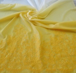 Вышивка на батисте Деграде,Желтый,Белый (GS16130 GSK-2604A-1 C#1 YELLOW)
