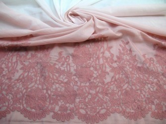 Вышивка на батисте Деграде,Розовый,Белый (GS16130 GSK-2604A-1 C#4 PINK)