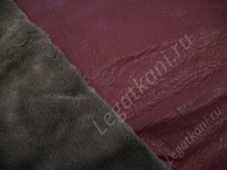 Дубленочная ткань Бордовый,Темно-Серый (610041953 C#3 (02/17))