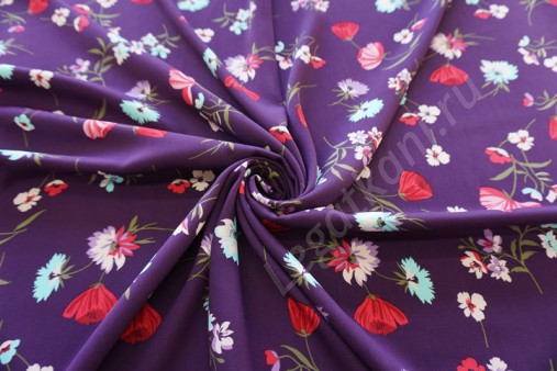 Твил D-1904 #Violet фиолетовый, разноцветный (D-1904 #Violet 01/20)